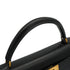 HERMES KELLY 32 SELLIER BLACK BOX CALF HAND SHOULDER BAG 1998 SQUARE B GOLD HARDWARE 90333892