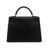 HERMES KELLY 32 SELLIER BLACK BOX CALF HAND SHOULDER BAG 2007 SQUARE K PALLADIUM HARDWARE 90347758