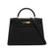 HERMES KELLY 32 SELLIER BLACK TOGO HAND SHOULDER BAG 2000 SQUARE D GOLD HARDWARE 90335566