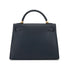 HERMES KELLY 32 SELLIER BLUE INDIGO COURCHEVEL HAND SHOULDER BAG 2000 SQUARE D GOLD HARDWARE 90331398