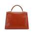 HERMES KELLY 32 SELLIER BRIQUE BOX CALF HAND SHOULDER BAG 1993 CIRCLE W GOLD HARDWARE 90338382