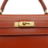 HERMES KELLY 32 SELLIER BRIQUE BOX CALF HAND SHOULDER BAG 1993 CIRCLE W GOLD HARDWARE 90338382