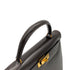 HERMES KELLY 32 SELLIER CHOCOLAT BOXCALF HAND SHOULDER BAG 1990 CIRCLE T GOLD HARDWARE 90324145