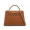 HERMES KELLY 32 SELLIER GOLD COUCHEVEL HAND SHOULDER BAG 1992 CIRCLE V GOLD HARDWARE 90349396