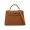 HERMES KELLY 32 SELLIER GOLD COURCHEVEL HAND SHOULDER BAG 1996 CIRCLE Z GOLD HARDWARE 90332386