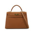 HERMES KELLY 32 SELLIER GOLD COURCHEVEL HAND SHOULDER BAG 1996 CIRCLE Z GOLD HARDWARE 90332386
