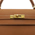 HERMES KELLY 32 SELLIER GOLD COURCHEVEL HAND SHOULDER BAG 1996 CIRCLE Z GOLD HARDWARE 90332386