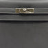 HERMES KELLY 32 SELLIER GRAPHITE VEAU EPSOM HAND BAG 2005 SQUARE I PALLADIUM HARDWARE 90314368