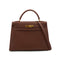 HERMES KELLY 32 SELLIER HAVANE COURCHEVEL HAND SHOULDER BAG 1997 SQUARE A GOLD HARDWARE 90337276