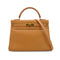 HERMES KELLY 32 SELLIER NATUREL COUCHEVEL HAND SHOULDER BAG 1997 SQUARE A GOLD HARDWARE 90335883