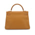 HERMES KELLY 32 SELLIER NATUREL COUCHEVEL HAND SHOULDER BAG 1997 SQUARE A GOLD HARDWARE 90335883