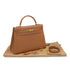 HERMES KELLY 32 SELLIER GOLD COUCHEVEL HAND SHOULDER BAG 1999 SQUARE C GOLD HARDWARE 90340461