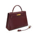 HERMES KELLY 32 SELLIER ROUGE H BOXCALF HAND BAG 1988 CIRCLE R GOLD HARDWARE 90325606