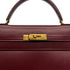 HERMES KELLY 32 SELLIER ROUGE H BOXCALF HAND BAG 1988 CIRCLE R GOLD HARDWARE 90325606