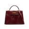 HERMES KELLY 32 SELLIER ROUGE H CROCODILE ALLIGATOR HAND SHOULDER BAG 1993 CIRCLE W GOLD HARDWARE 90327983