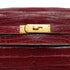HERMES KELLY 32 SELLIER ROUGE H CROCODILE ALLIGATOR HAND SHOULDER BAG 1993 CIRCLE W GOLD HARDWARE 90327983