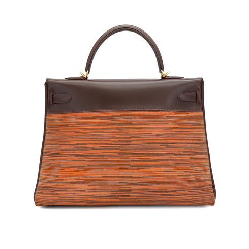 HERMES KELLY 35 GULLIVER VIBRATO HAND SHOULDER BAG 2001 SQUARE E GOLD HARDWAR 90335572