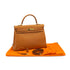 HERMES KELLY 35 RETORNE CHESTNUT OSTRICH HAND SHOULDER BAG 2005 SQUARE I GOLD HARDWARE 90331929