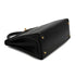 HERMES KELLY 35 RETOURNE BLACK BOX CALF HAND SHOULDER BAG 2002 SQUARE F GOLD HARDWARE 90334133