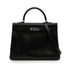 HERMES KELLY 35 RETOURNE BLACK BOX CALF HAND SHOULDER BAG 2003 SQUARE G RUTHENIUM HARDWARE 90343971
