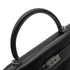 HERMES KELLY 35 RETOURNE BLACK BOX CALF HAND SHOULDER BAG 2003 SQUARE G RUTHENIUM HARDWARE 90343971
