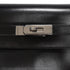 HERMES KELLY 35 RETOURNE BLACK BOX CALF HAND SHOULDER BAG 2003 SQUARE G RUTHENIUM HARDWARE 90343971