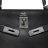 HERMES KELLY 35 RETOURNE BLACK BOX CALF HAND SHOULDER BAG 2003 SQUARE G RUTHENIUM HARDWARE 90343971