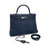 HERMES KELLY 35 RETOURNE BLUE ABYSSE TOGO HAND SHOULDER BAG 2009 SQUARE M PALLADIUM HARDWARE 90327258