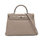 HERMES KELLY 35 RETOURNE GRIS TOURTERELLE TAURILLON CLEMENCE HAND SHOULDER BAG 2000 SQUARE D MATT HARDWARE 90323085