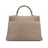 HERMES KELLY 35 RETOURNE GRIS TOURTERELLE TAURILLON CLEMENCE HAND SHOULDER BAG 2000 SQUARE D MATT HARDWARE 90323085