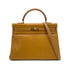 HERMES KELLY 35 RETOURNE NATURAL ARDENNES HAND SHOULDER BAG 1997 SQUARE A GOLD HARDWARE 90323191