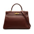 HERMES KELLY 35 RETOURNE MARRON FONCE TOGO CLEMENCE HAND SHOULDER BAG 2000 SQUARE D GOLD HARDWARE 90341430