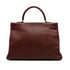 HERMES KELLY 35 RETOURNE MARRON FONCE TOGO CLEMENCE HAND SHOULDER BAG 2000 SQUARE D GOLD HARDWARE 90341430