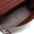 HERMES KELLY 35 RETOURNE MARRON FONCE TOGO CLEMENCE HAND SHOULDER BAG 2000 SQUARE D GOLD HARDWARE 90341430