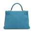 HERMES KELLY 35 RETOURNE TURQUOISE TOGO HAND SHOULDER BAG 2014 SQUARE R PALLADIUM HARDWARE 90319922
