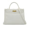 HERMES KELLY 35 RETOURNE WHITE VEAU GRAINE HAND SHOULDER BAG 1995 CIRCLE Y GOLD HARDWARE 90331930