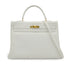 HERMES KELLY 35 RETOURNE WHITE VEAU GRAINE HAND SHOULDER BAG 1995 CIRCLE Y GOLD HARDWARE 90331930