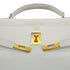 HERMES KELLY 35 RETOURNE WHITE VEAU GRAINE HAND SHOULDER BAG 1995 CIRCLE Y GOLD HARDWARE 90331930