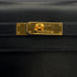 HERMES KELLY 35 SELLIER BLACK BOXCALF HAND SHOULDER BAG 1992 CIRCLE V GOLD HARDWARE 90321631