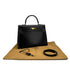 HERMES KELLY 35 SELLIER BLACK BOXCALF HAND SHOULDER BAG 1992 CIRCLE V GOLD HARDWARE 90326188