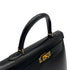 HERMES KELLY 35 SELLIER BLACK BOXCALF HAND SHOULDER BAG 1992 CIRCLE V GOLD HARDWARE 90326188