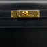 HERMES KELLY 35 SELLIER BLACK BOXCALF HAND SHOULDER BAG 1992 CIRCLE V GOLD HARDWARE 90326188