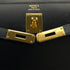 HERMES KELLY 35 SELLIER BLACK BOXCALF HAND SHOULDER BAG 1992 CIRCLE V GOLD HARDWARE 90326188