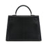 HERMES KELLY 35 SELLIER BLACK OSTRICH HAND SHOULDER BAG 1999 SQUARE C SILVER HARDWARE 90316160