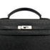 HERMES KELLY 35 SELLIER BLACK OSTRICH HAND SHOULDER BAG 1999 SQUARE C SILVER HARDWARE 90316160