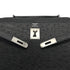 HERMES KELLY 35 SELLIER BLACK OSTRICH HAND SHOULDER BAG 1999 SQUARE C SILVER HARDWARE 90316160