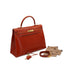 HERMES KELLY 35 SELLIER BRIQUE BOXCALF HAND SHOULDER BAG 1996 CIRCLE Z GOLD HARDWARE 90350402