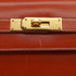 HERMES KELLY 35 SELLIER BRIQUE BOXCALF HAND SHOULDER BAG 1996 CIRCLE Z GOLD HARDWARE 90350402