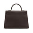 HERMES KELLY 35 SELLIER CHOCOLAT TOGO HAND SHOULDER BAG 2000 SQUARE D GOLD HARDWARE 90340357
