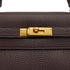 HERMES KELLY 35 SELLIER CHOCOLAT TOGO HAND SHOULDER BAG 2000 SQUARE D GOLD HARDWARE 90340357